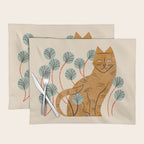 Ginger Tabby And Wildflowers Placemat Gallery Image 1