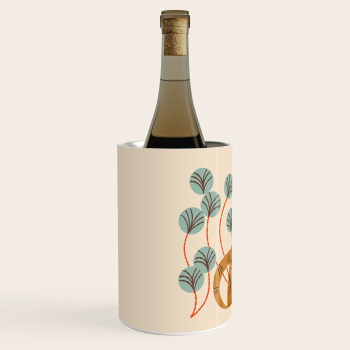 Ginger Tabby And Wildflowers Wine Chiller Gallery Image 2