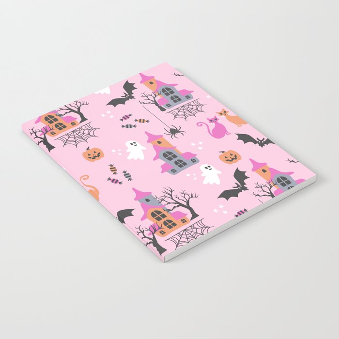 Pink Halloween pastel spooky party Notebook Gallery Image 1