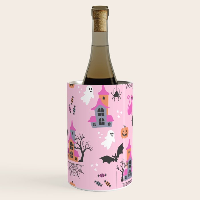 Pink Halloween pastel spooky party Wine Chiller Gallery Image 3