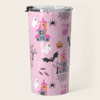 Pink Halloween pastel spooky party Travel Mug Gallery Image 3