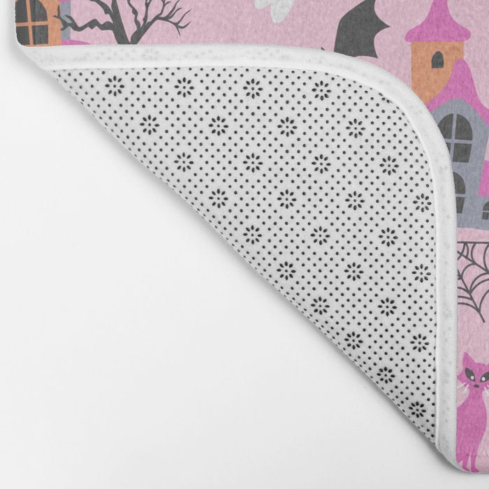Pink Halloween pastel spooky party Bath Mat Gallery Image 2