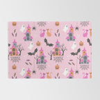 Pink Halloween pastel spooky party Rug Gallery Image 2