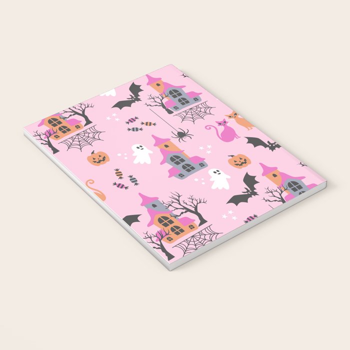Pink Halloween pastel spooky party Notebook Gallery Image 3