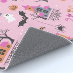 Pink Halloween pastel spooky party Rug Gallery Image 4