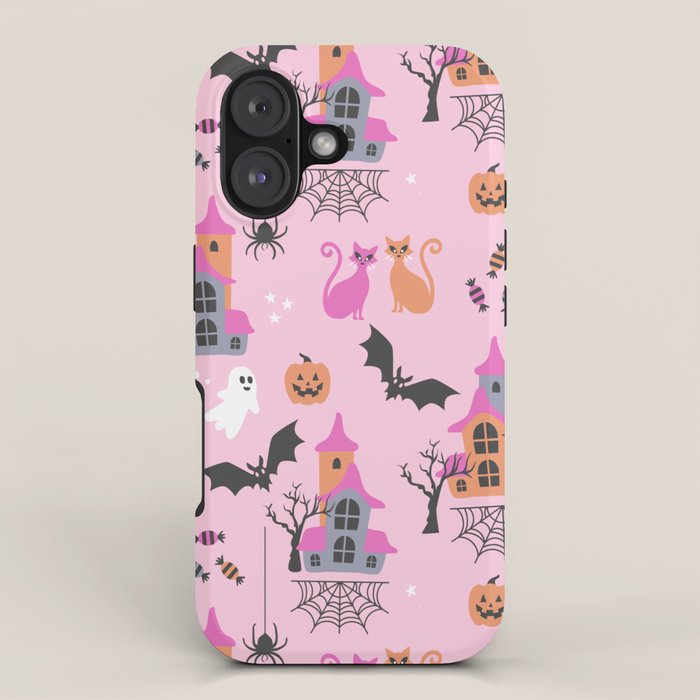 Pink Halloween pastel spooky party iPhone Case Gallery Image 1