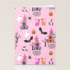 Pink Halloween pastel spooky party Stationery Card Gallery Image 2