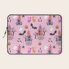Pink Halloween pastel spooky party Laptop Sleeve Gallery Image 1