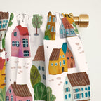 Cozy Village House Pattern Window Curtain Gallery Image 2