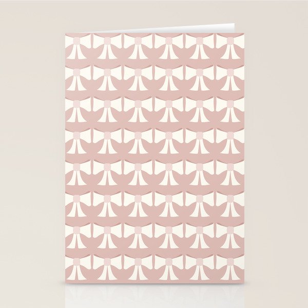 Vintage Bows XV Pink Stationery Card Gallery Image 1