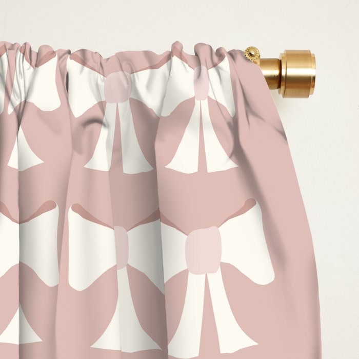 Vintage Bows XV Pink Window Curtain Gallery Image 2