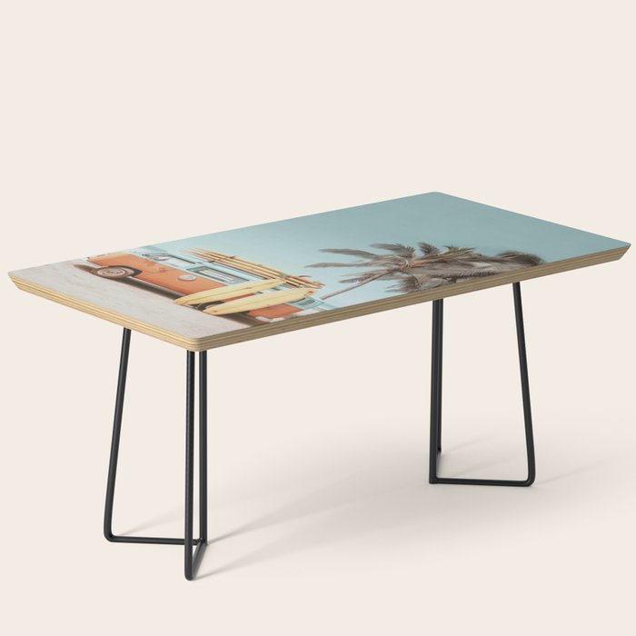 Surf Van II - Vintage Coastal Adventure Print Coffee Table Gallery Image 1