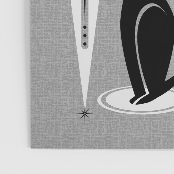 Mid Century Meow Atomic Cats on Cool Gray ©studioxtine Poster Gallery Image 3
