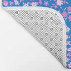 Pink and blue pop art ditsy Bath Mat Gallery Image 2