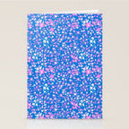 Pink and blue pop art ditsy Stationery Card Gallery Image 2