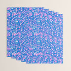 Pink and blue pop art ditsy Wrapping Paper Gallery Image 3