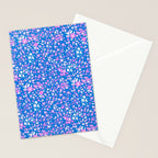 Pink and blue pop art ditsy Stationery Card Gallery Image 2