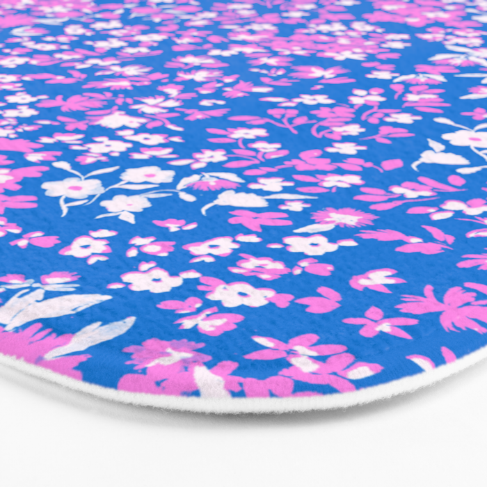 Pink and blue pop art ditsy Bath Mat Gallery Image 3