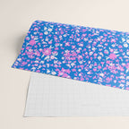 Pink and blue pop art ditsy Wrapping Paper Gallery Image 2