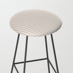 Classic Small Beige Burlap French Mattress Ticking Double Stripes Stool Gallery Image 2
