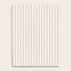 Classic Small Beige Burlap French Mattress Ticking Double Stripes Notebook Gallery Image 4