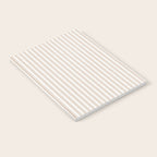 Classic Small Beige Burlap French Mattress Ticking Double Stripes Notebook Gallery Image 2