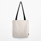 Classic Small Beige Burlap French Mattress Ticking Double Stripes Tote Bag Gallery Image 2
