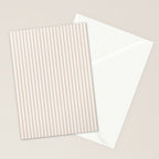 Classic Small Beige Burlap French Mattress Ticking Double Stripes Stationery Card Gallery Image 2