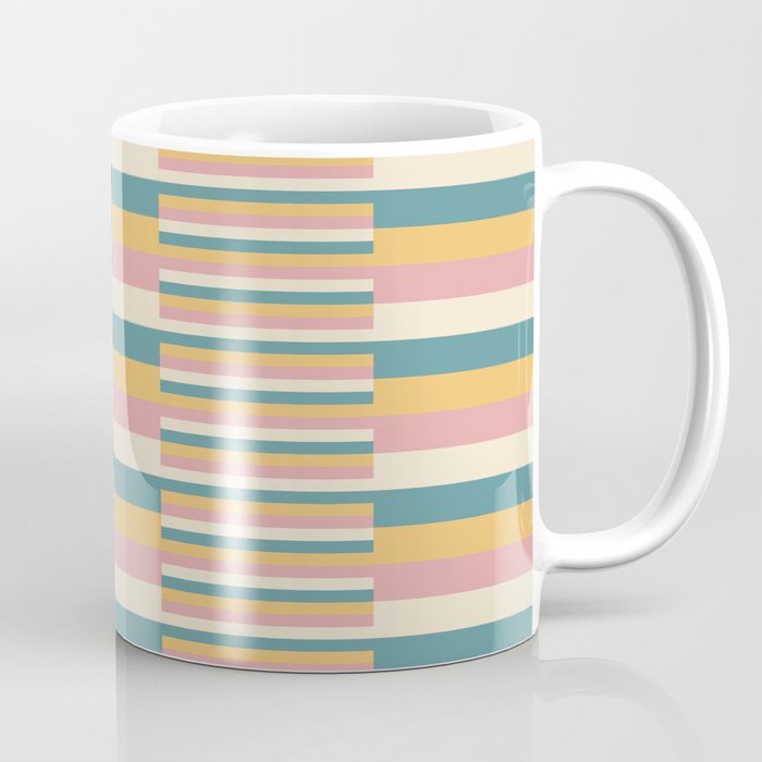 Mixed Stripes Pattern X Retro Summer Coffee Mug Gallery Image 1