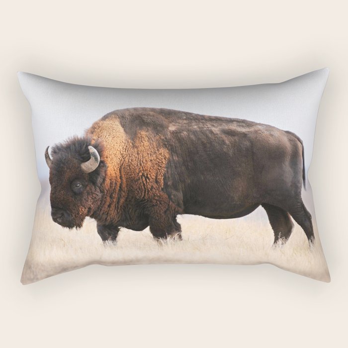 Bison Whisper Rectangular Pillow Gallery Image 2