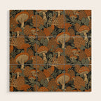 Autumn Mushrooms and Pinecones Wood Wall Art Gallery Image 1