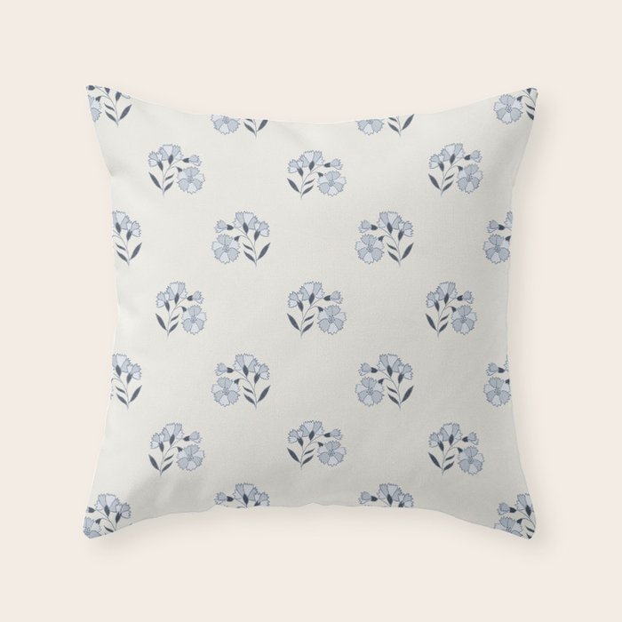 Floral Block Print Throw Pillow Gallery Image 6