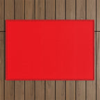 NOW BRIGHT RED SOLID COLOR Outdoor Rug Gallery Image 1
