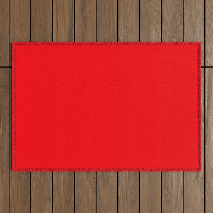 NOW BRIGHT RED SOLID COLOR Outdoor Rug Gallery Image 1