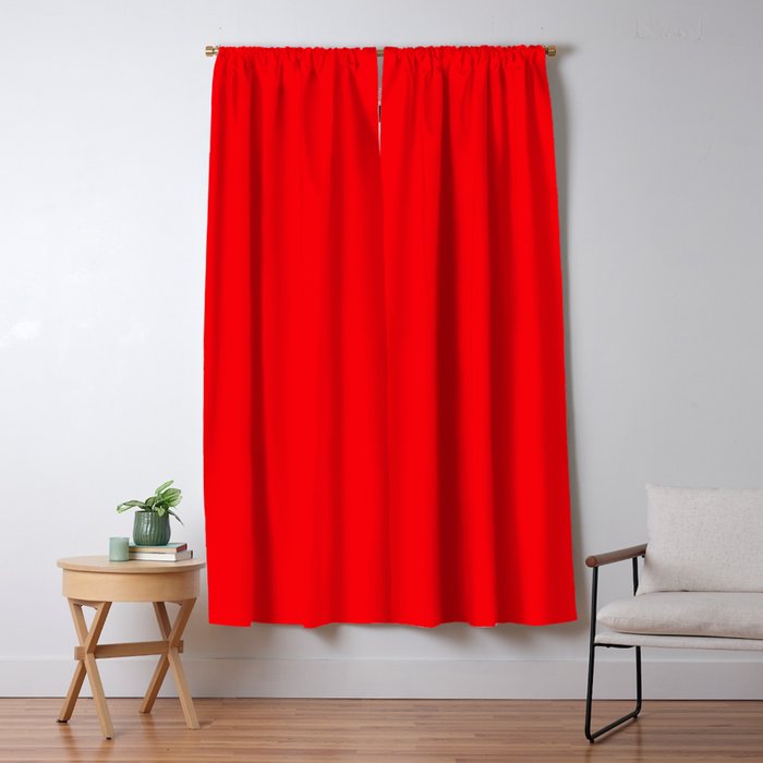NOW BRIGHT RED SOLID COLOR Window Curtain Gallery Image 1