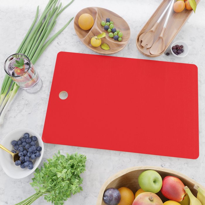 NOW BRIGHT RED SOLID COLOR Cutting Board Gallery Image 2