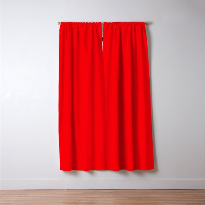 NOW BRIGHT RED SOLID COLOR Window Curtain Gallery Image 3