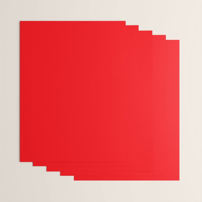 NOW BRIGHT RED SOLID COLOR Wrapping Paper Gallery Image 3