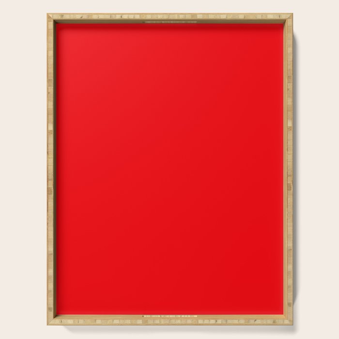 NOW BRIGHT RED SOLID COLOR Serving Tray Gallery Image 1