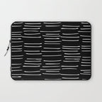 Abstract Stripes on Black Laptop Sleeve Gallery Image 1
