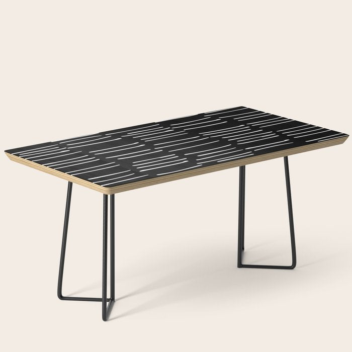 Abstract Stripes on Black Coffee Table Gallery Image 1