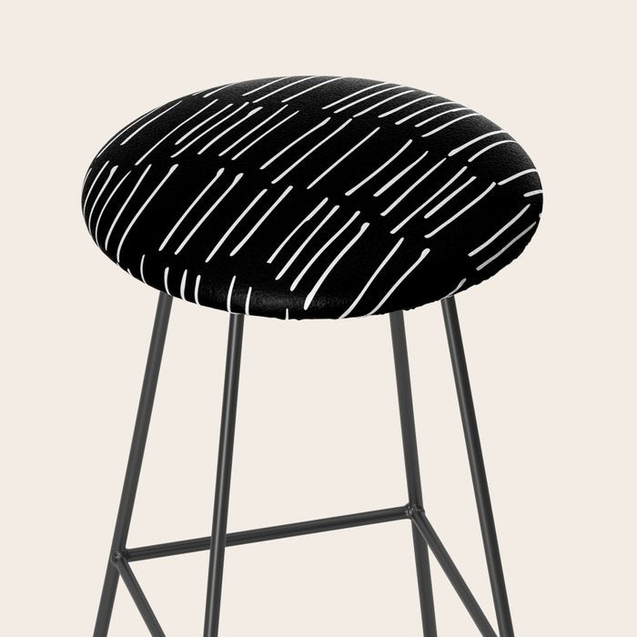 Abstract Stripes on Black Stool Gallery Image 2
