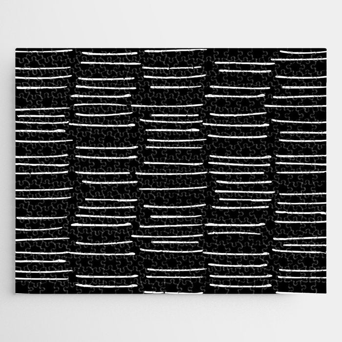 Abstract Stripes on Black Jigsaw Puzzle Gallery Image 1