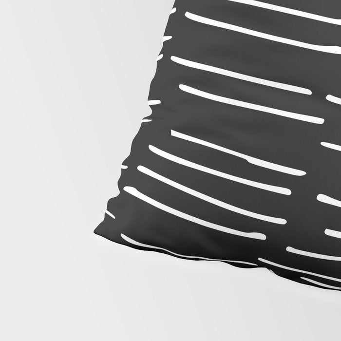 Abstract Stripes on Black Pillow Sham Gallery Image 4