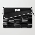Abstract Stripes on Black Laptop Sleeve Gallery Image 2