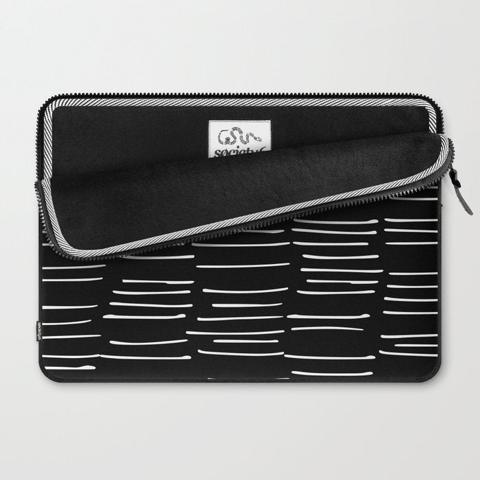 Abstract Stripes on Black Laptop Sleeve Gallery Image 2