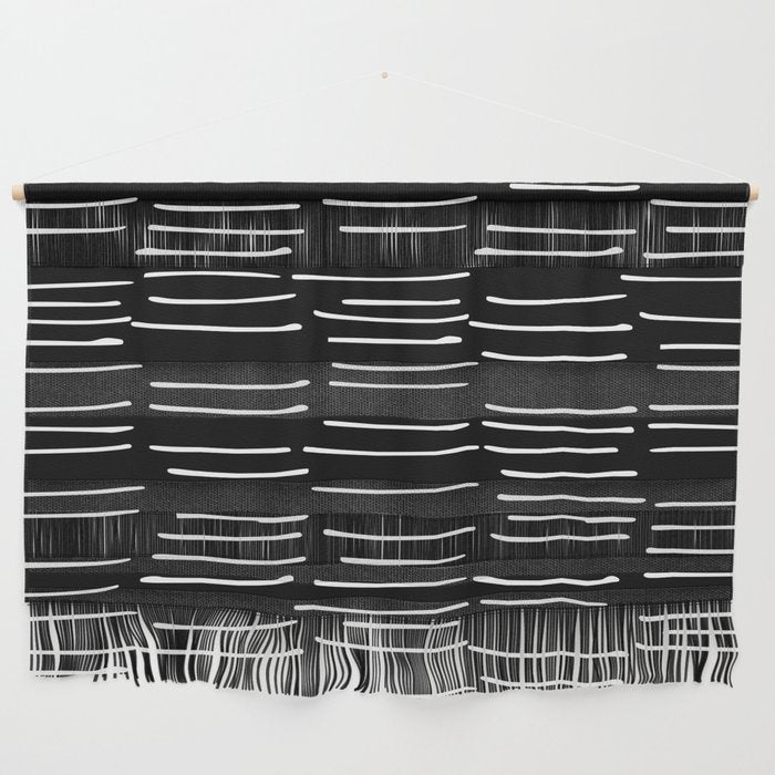 Abstract Stripes on Black Wall Hanging Gallery Image 1
