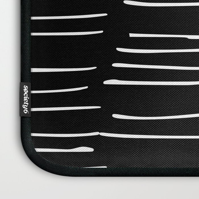 Abstract Stripes on Black Laptop Sleeve Gallery Image 3