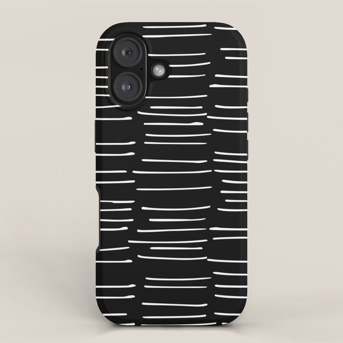 Abstract Stripes on Black iPhone Case Gallery Image 1