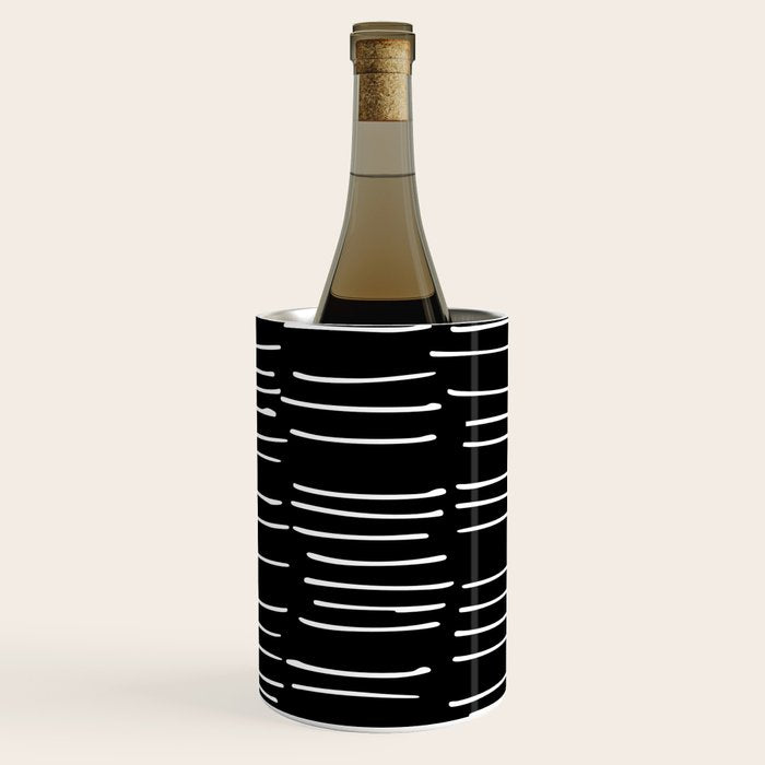 Abstract Stripes on Black Wine Chiller Gallery Image 3